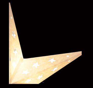 Baby Lotus white - Foldable glowing star, paper poinsettia with 5 points, 40 cm